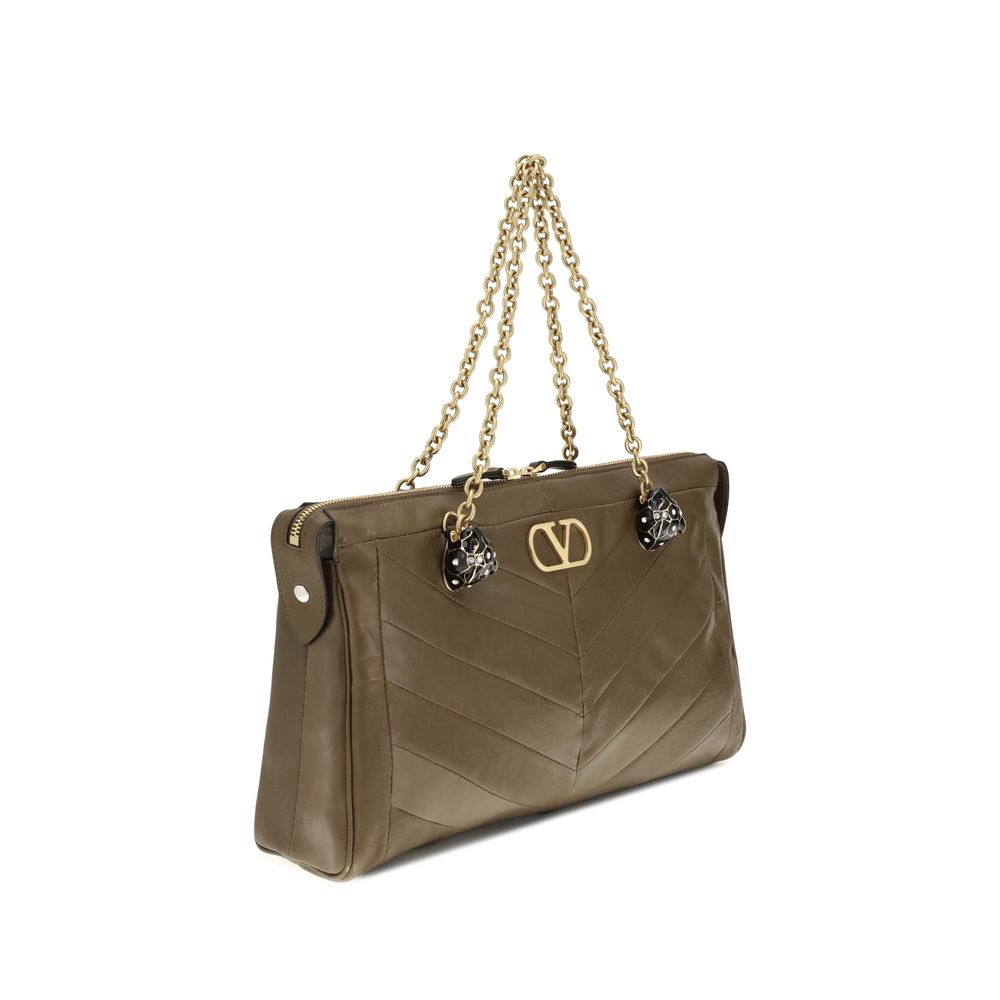 Valentino Garavani Bicolor Napa Leather Shoulder Bag