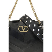 Valentino Garavani Black Napa Leather Shoulder Bag