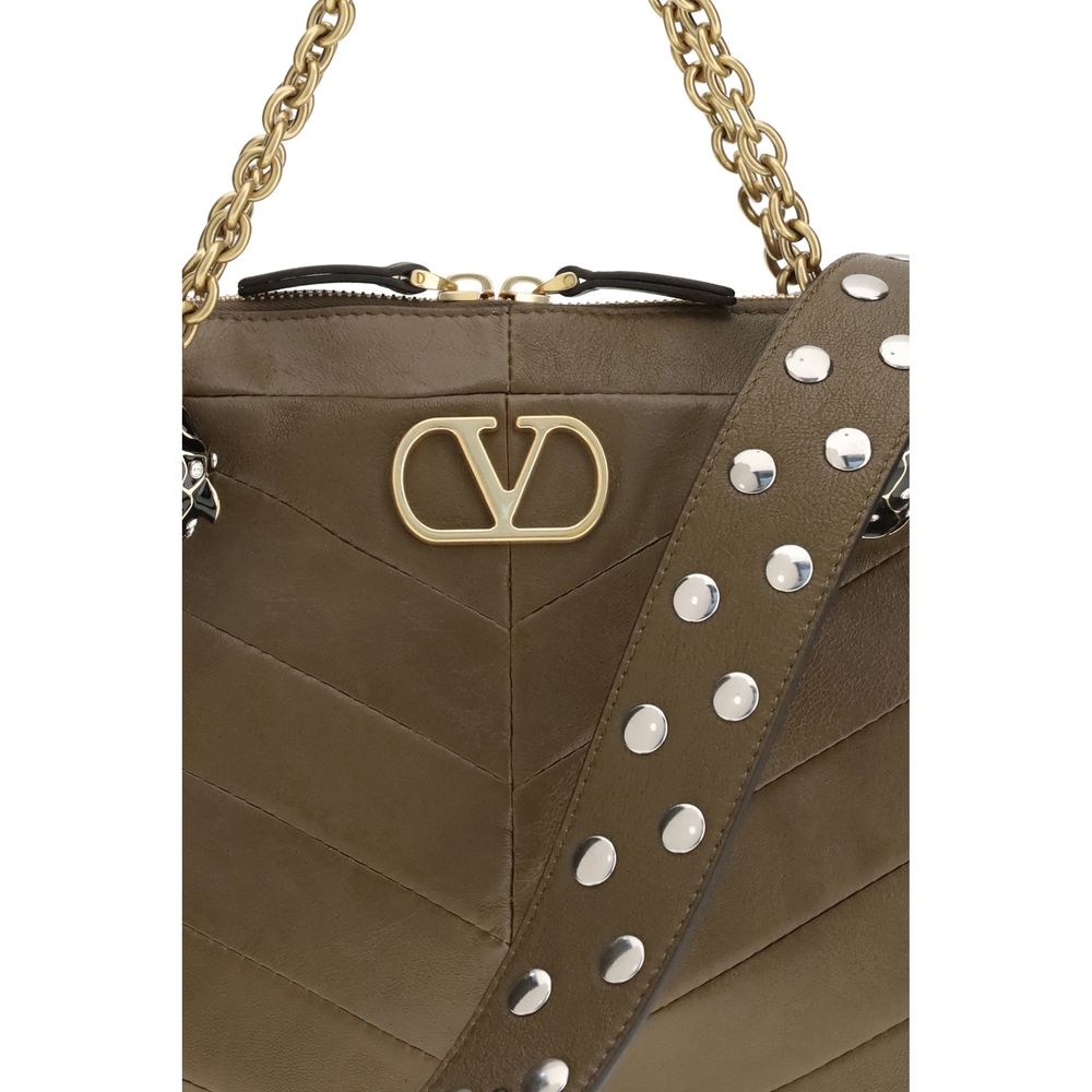 Valentino Garavani Bicolor Napa Leather Shoulder Bag