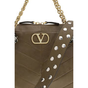 Valentino Garavani Bicolor Napa Leather Shoulder Bag