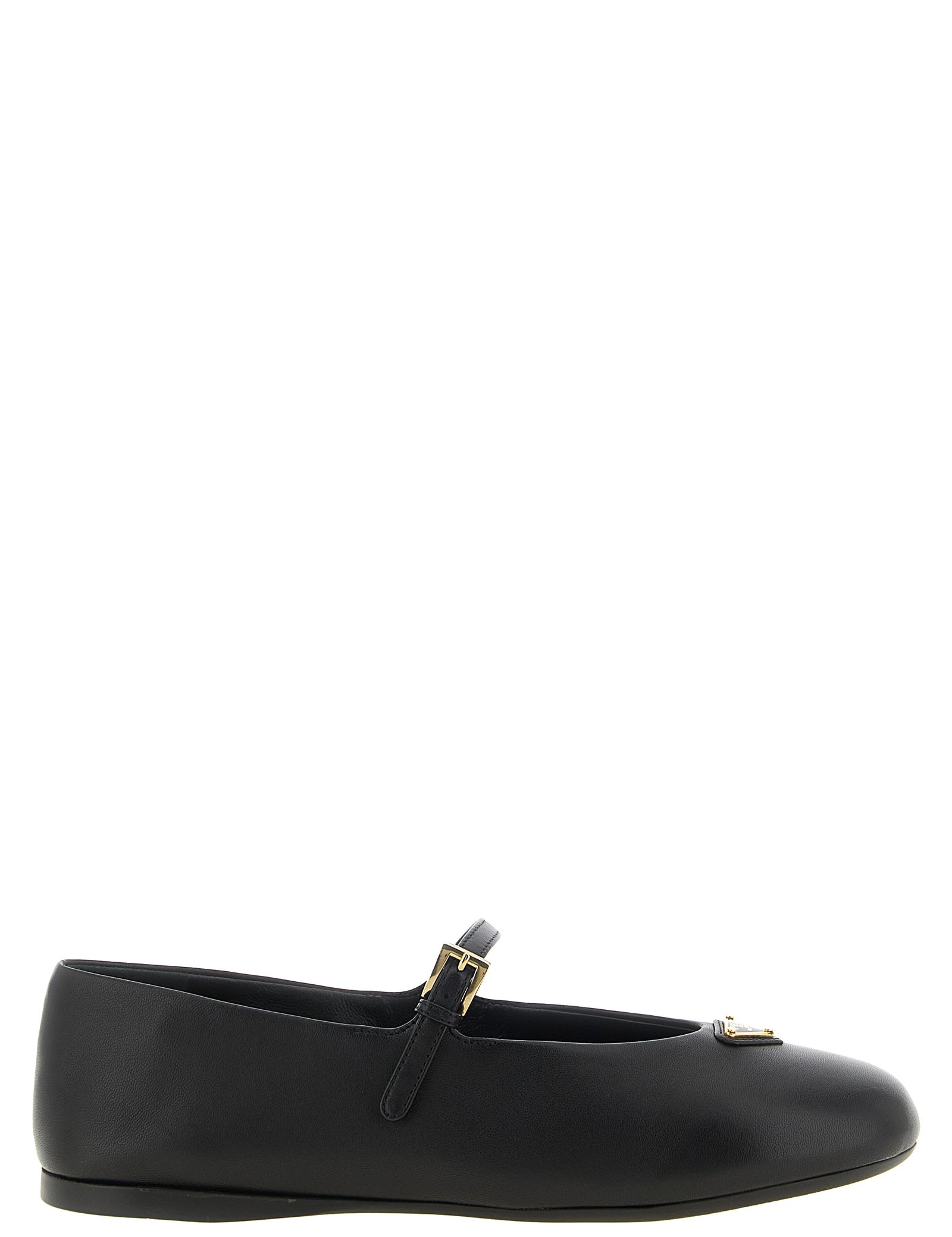 Prada Black Lamb Leather Ballet Flats