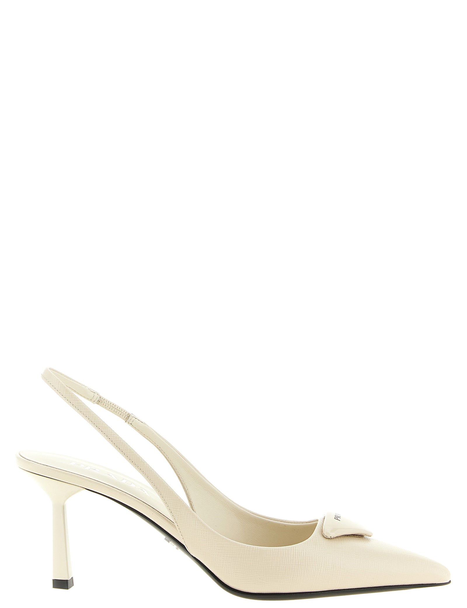 Prada White Calfskin Pumps