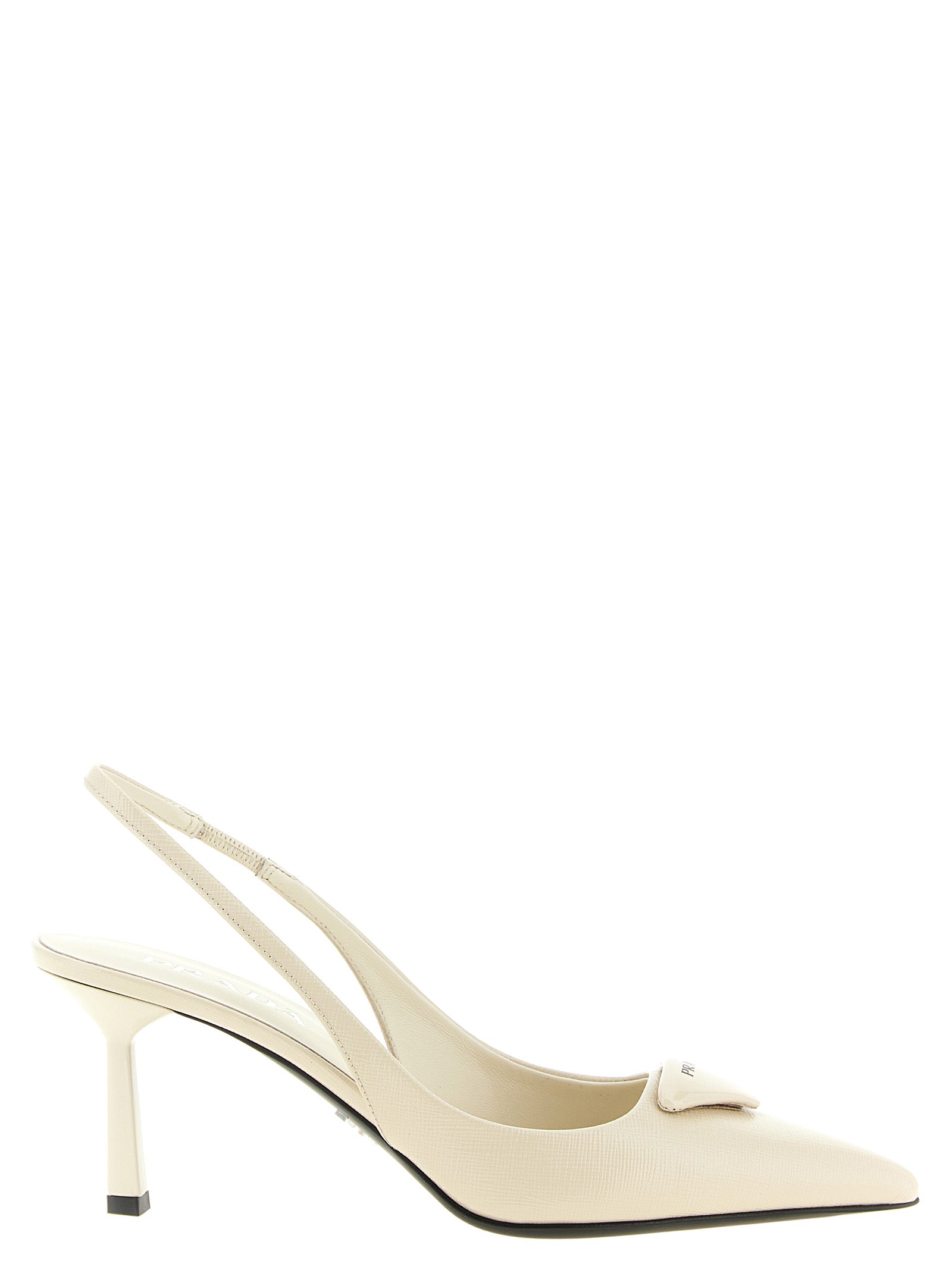 Prada White Calfskin Pumps