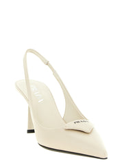 Prada White Calfskin Pumps
