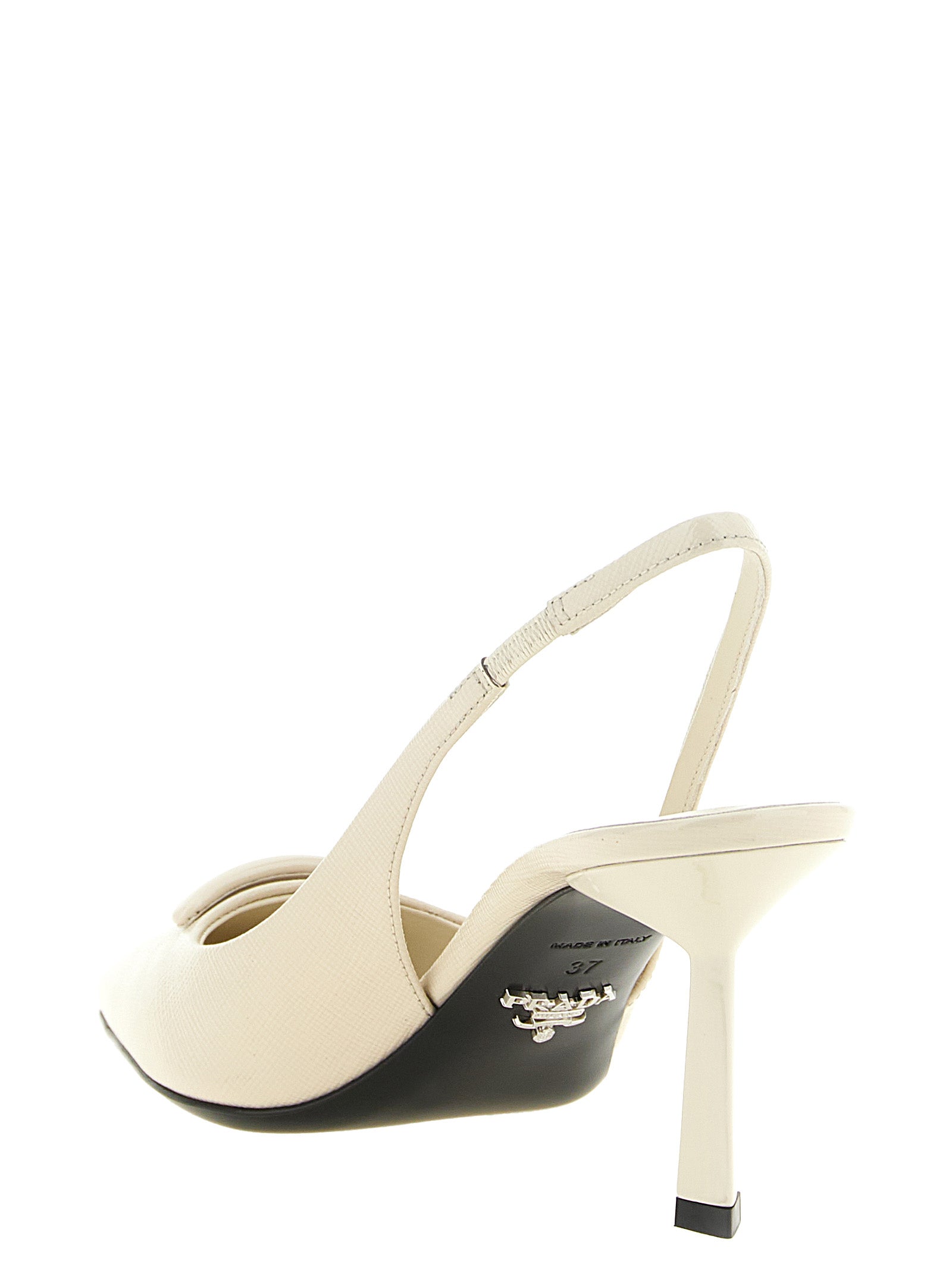 Prada White Calfskin Pumps