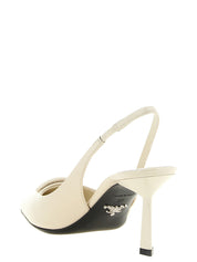 Prada White Calfskin Pumps