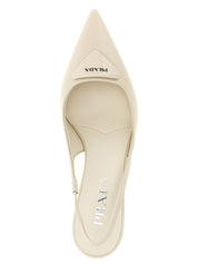 Prada White Calfskin Pumps