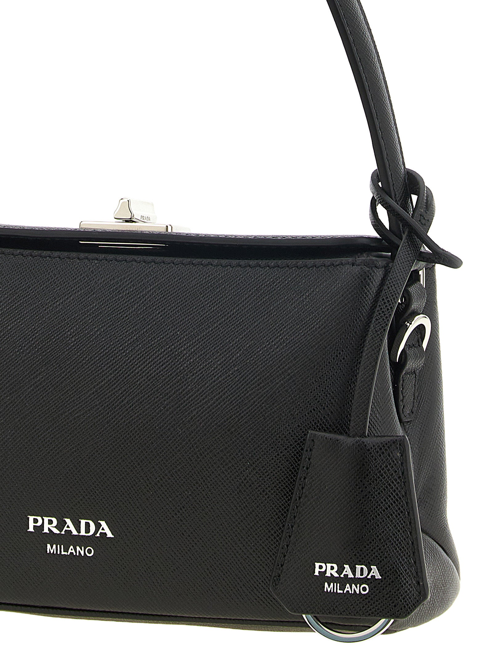Prada Black Calfskin Handbags