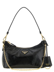 Prada Black Calfskin Shoulder Bags