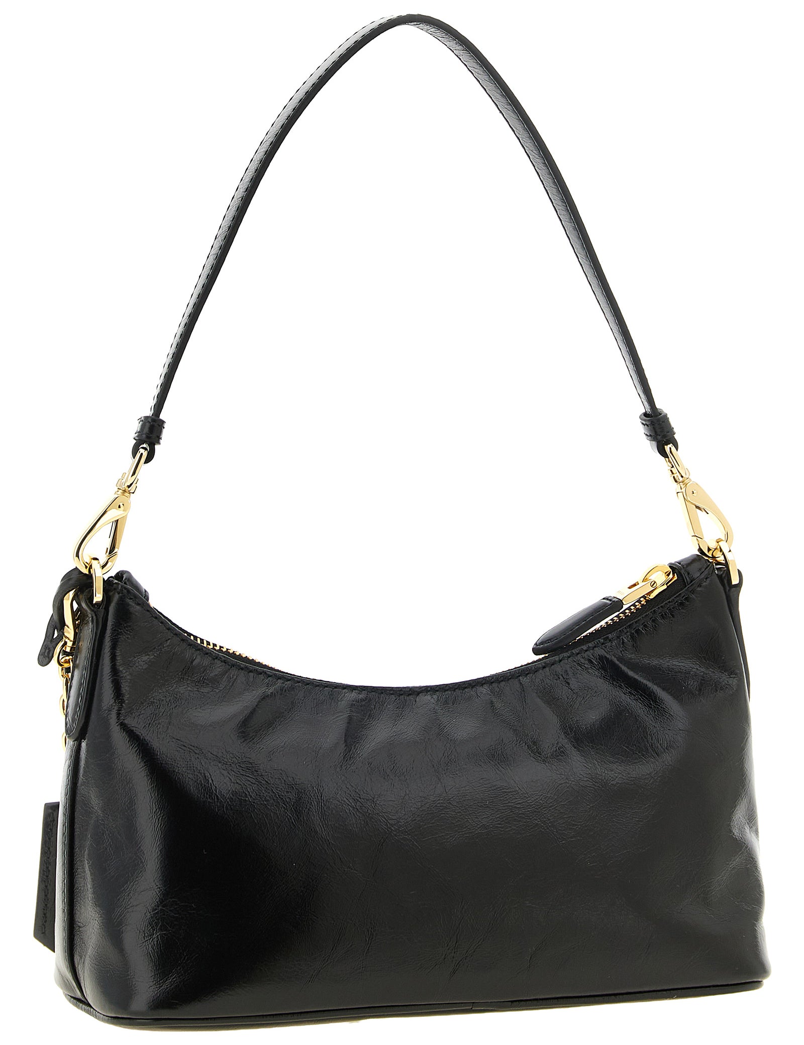 Prada Black Calfskin Shoulder Bags