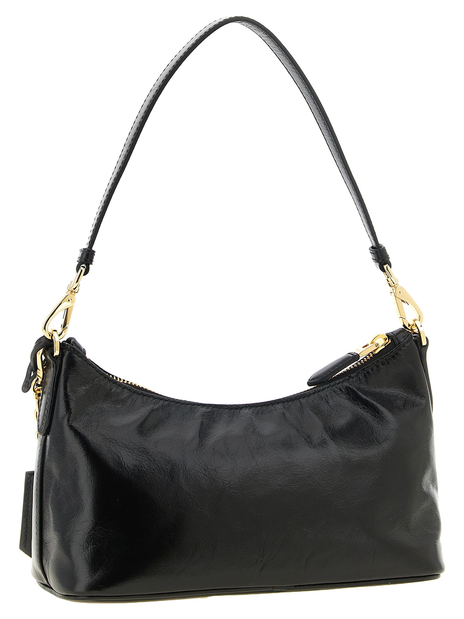 Prada Black Calfskin Shoulder Bags