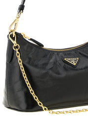 Prada Black Calfskin Shoulder Bags