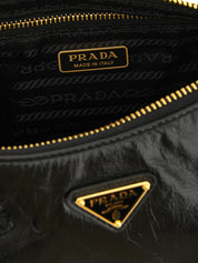 Prada Black Calfskin Shoulder Bags