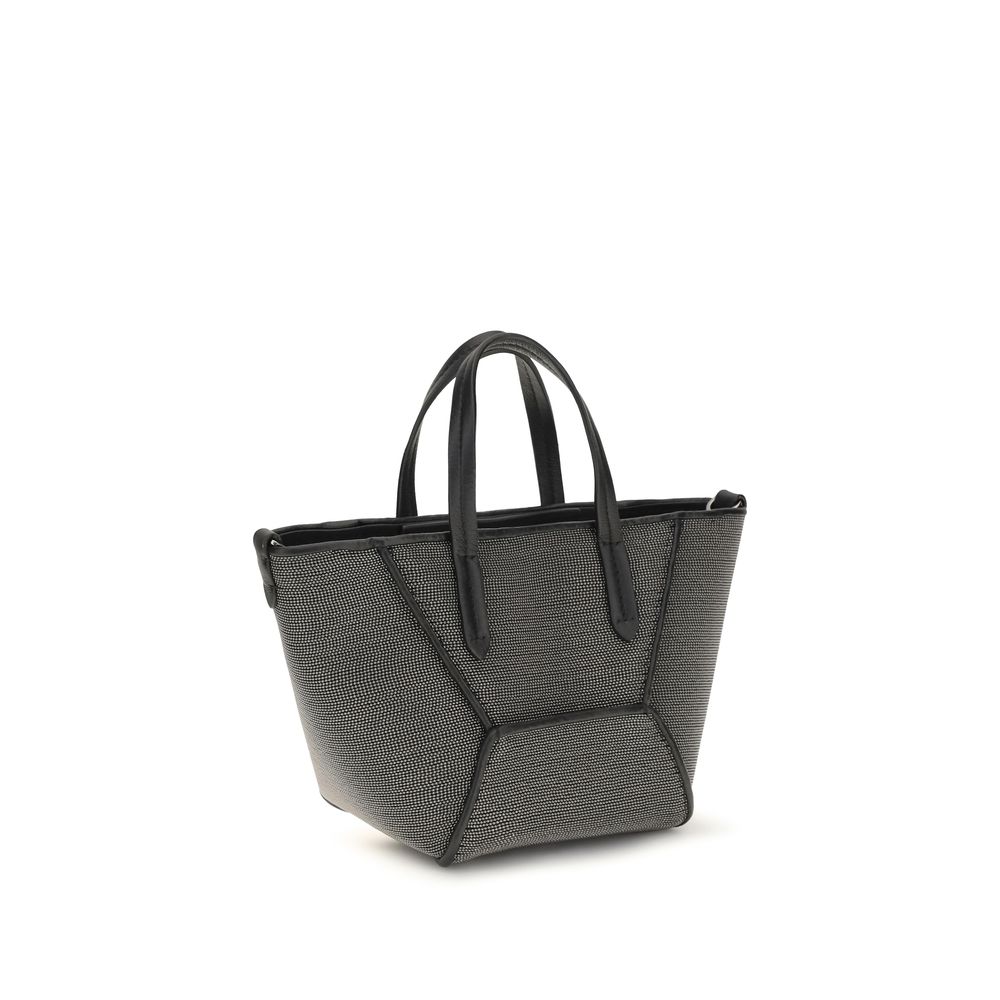 Brunello Cucinelli Black Calf Leather Shoulder Bags