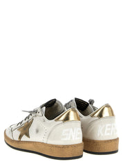 Golden Goose Gold Leather Low Top Sneakers