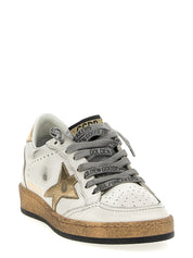 Golden Goose Gold Leather Low Top Sneakers