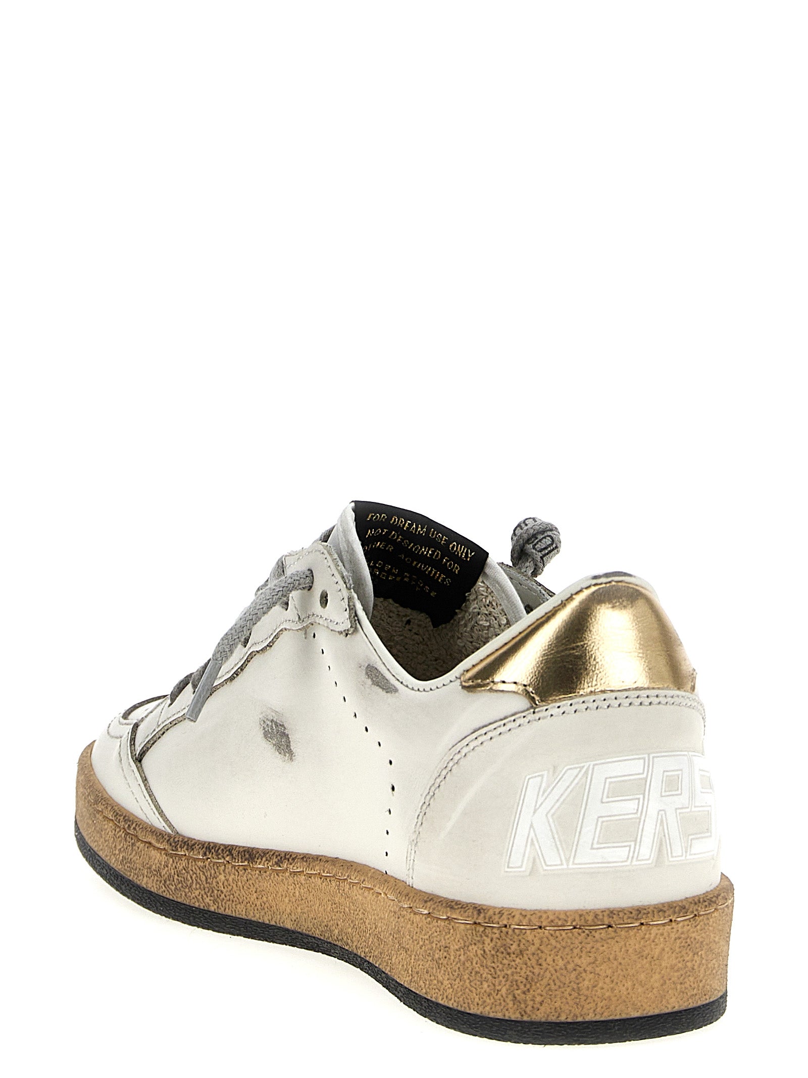 Golden Goose Gold Leather Low Top Sneakers