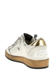 Golden Goose Gold Leather Low Top Sneakers