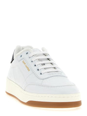 Saint Laurent White Black Calfskin Sneakers