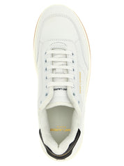 Saint Laurent White Black Calfskin Sneakers