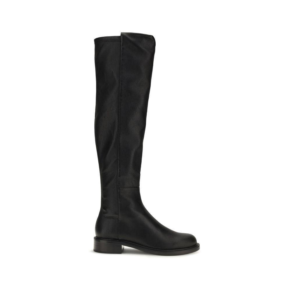 Stuart Weitzman Black Napa Leather Knee-High Boots