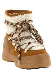 Moon Boot Beige Shearling Boots