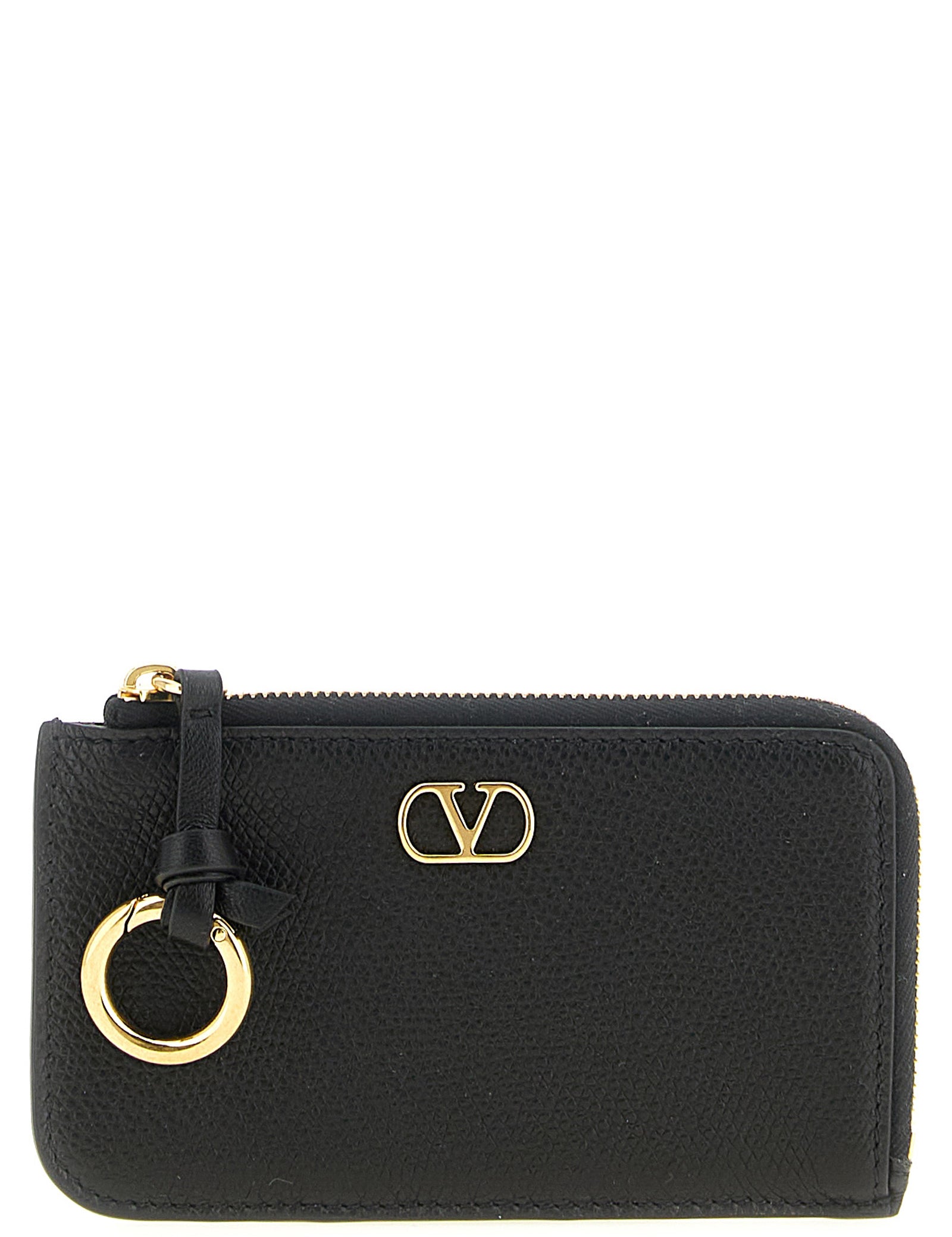 Valentino Garavani Black Lamb Leather Cardholder