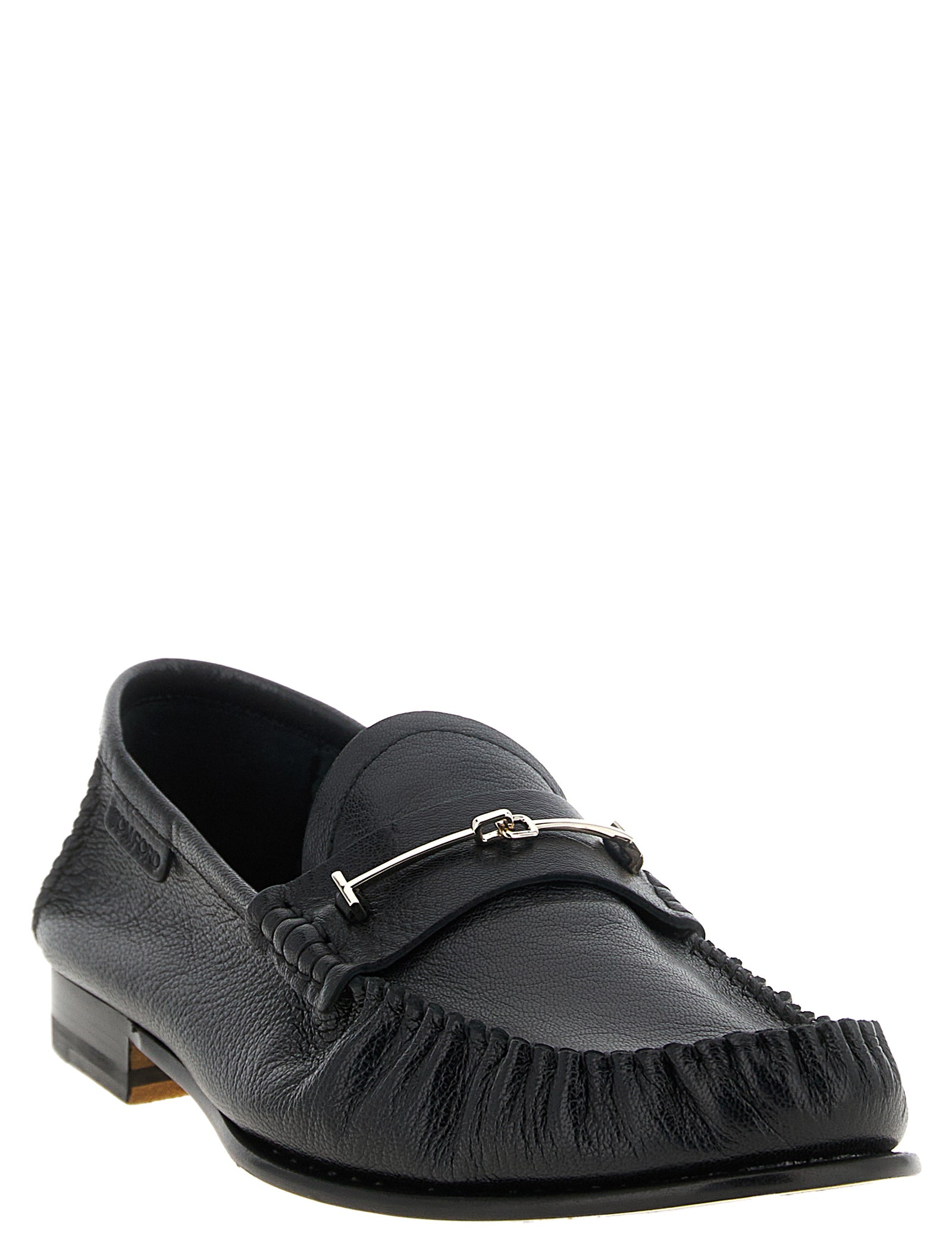 Tom Ford Black Goat Leather Loafers