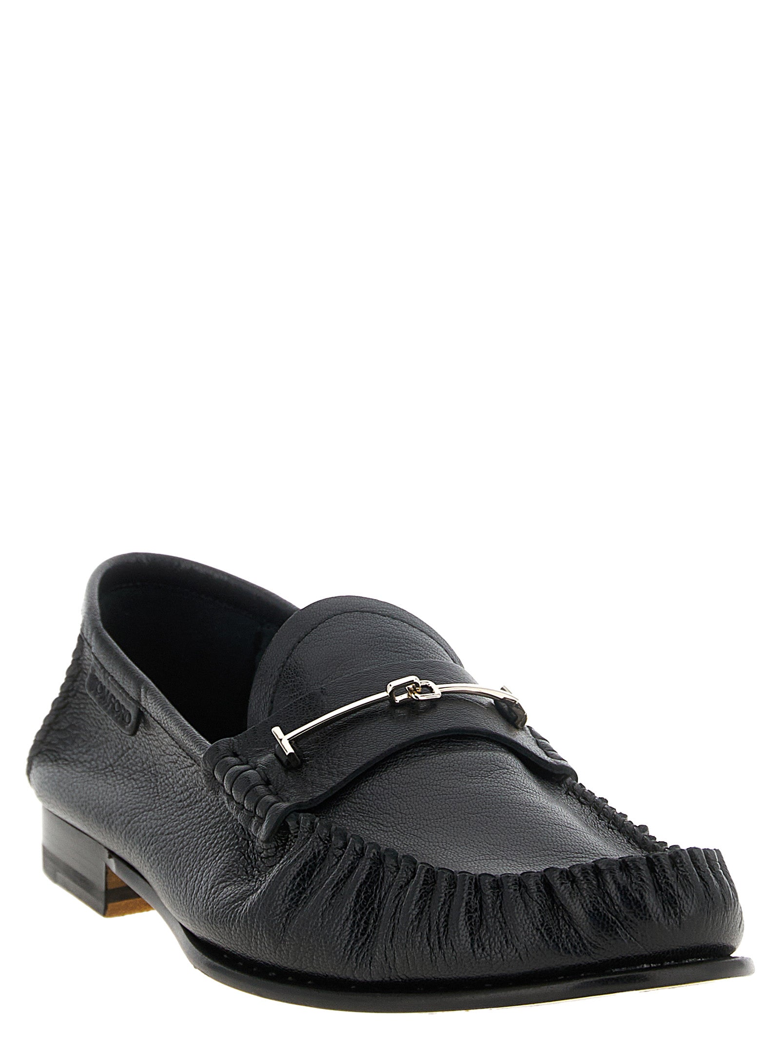 Tom Ford Black Goat Leather Loafers
