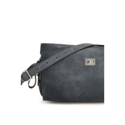 Balenciaga Blue Suede Shoulder Bag