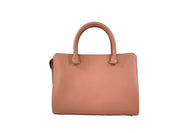 Burberry Dark Rosewood Leather Canvas Tote Bags