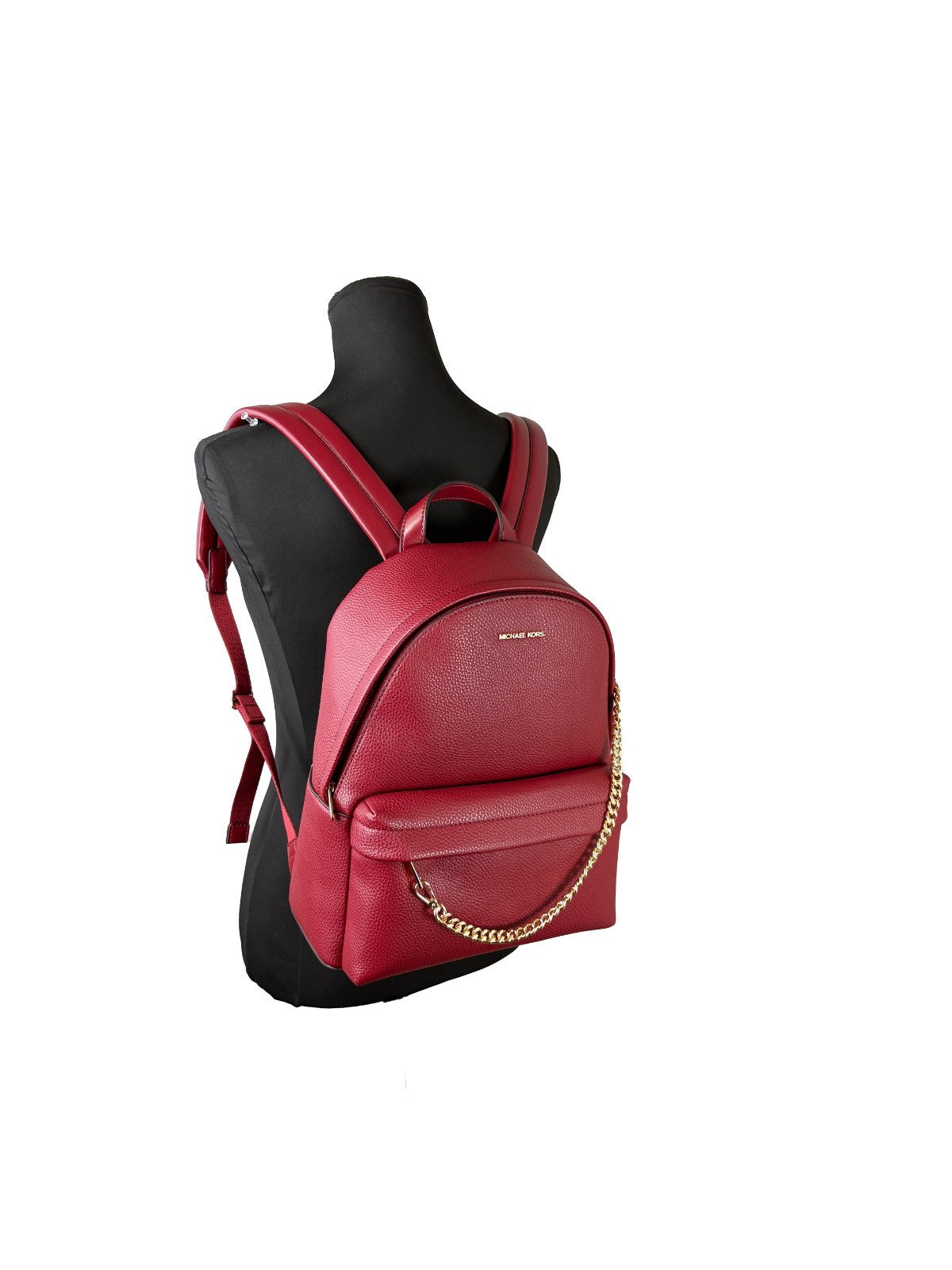 Michael Kors Cherry Red Leather Backpack