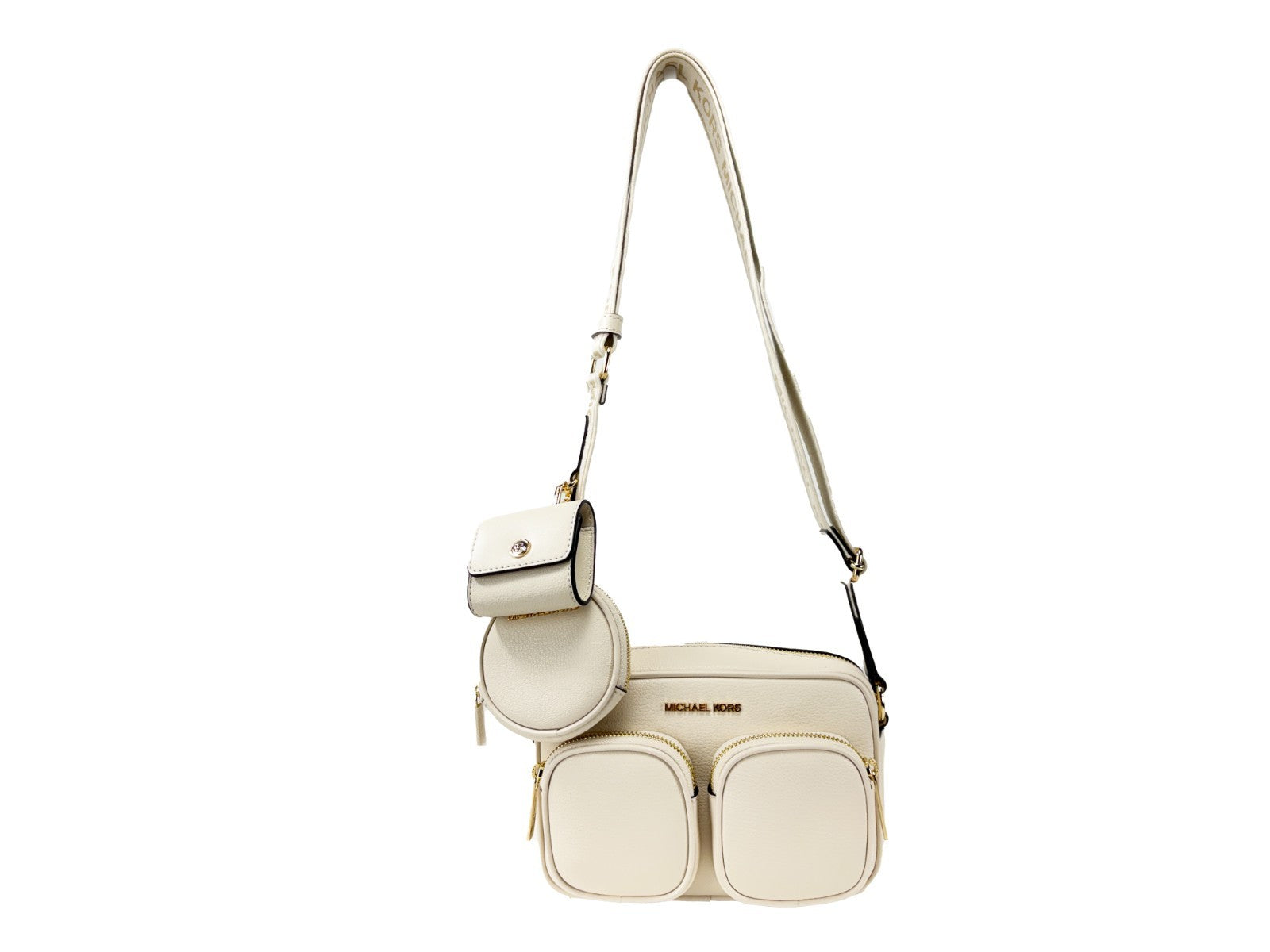 Michael Kors Light Cream Leather Crossbody Bags