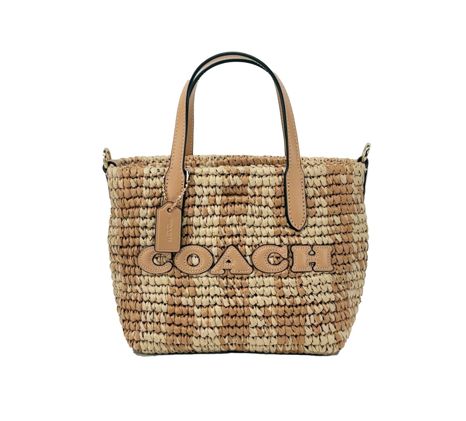 COACH Straw Tote Crossbody Bags