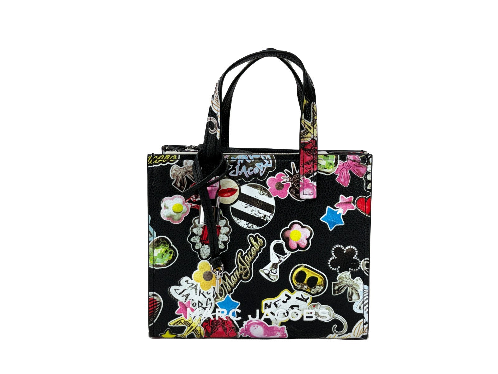 Marc Jacobs Black Multi Pebbled Leather Crossbody Bag