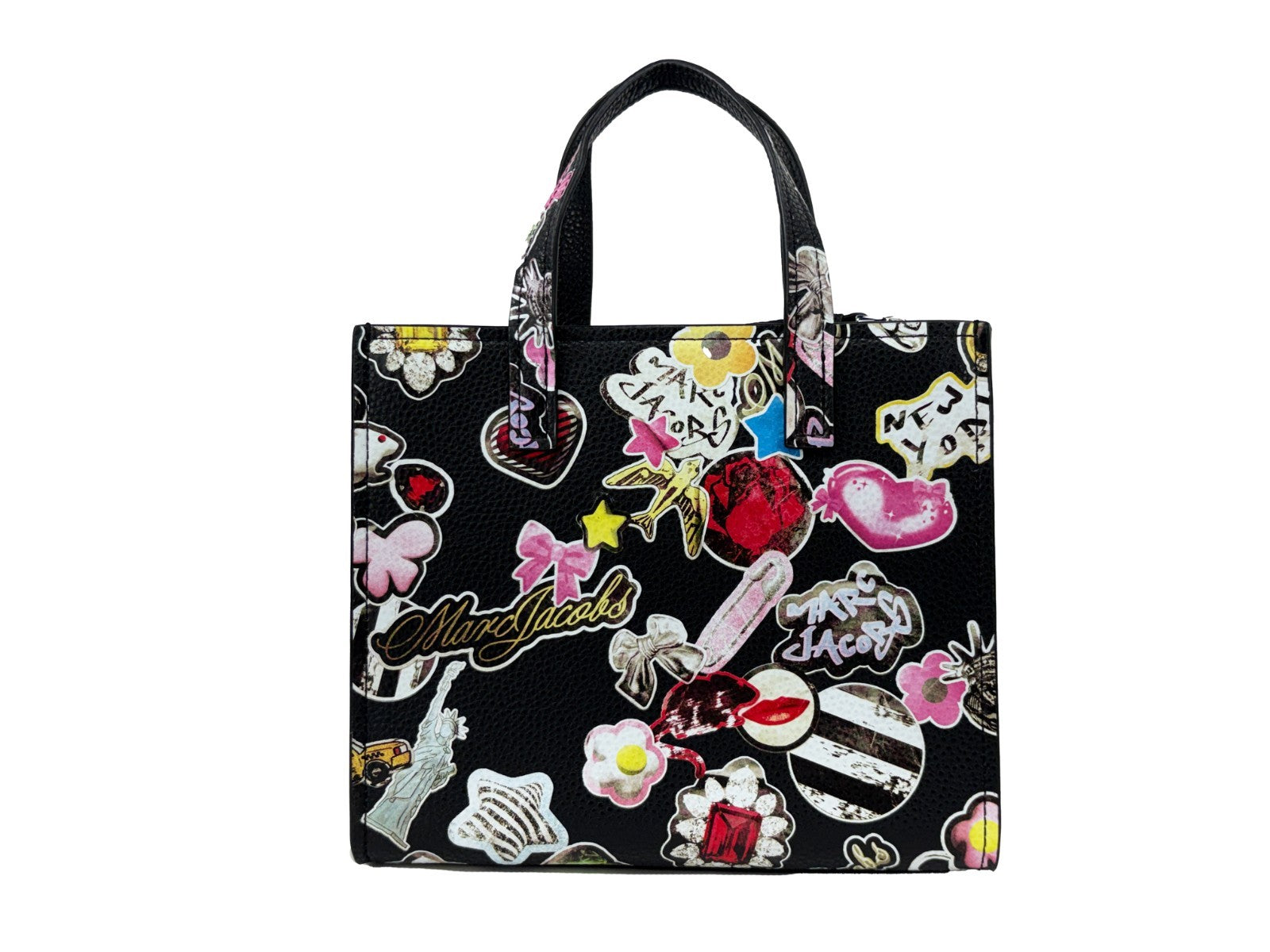 Marc Jacobs Black Multi Pebbled Leather Crossbody Bag
