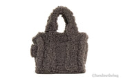 Marc Jacobs Grey Faux Fur Tote Bags