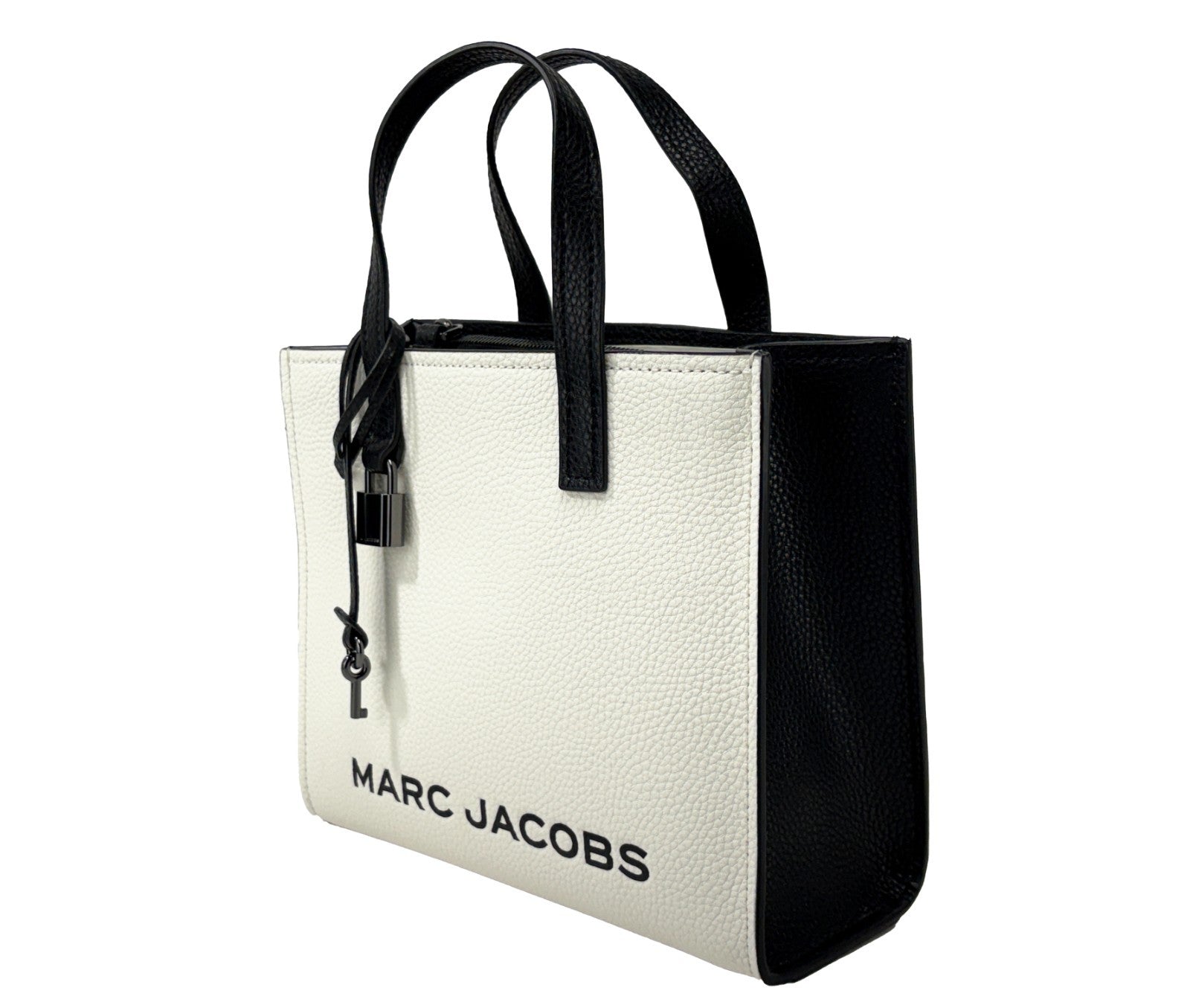 Marc Jacobs Black/White Pebbled Leather Crossbody Bags