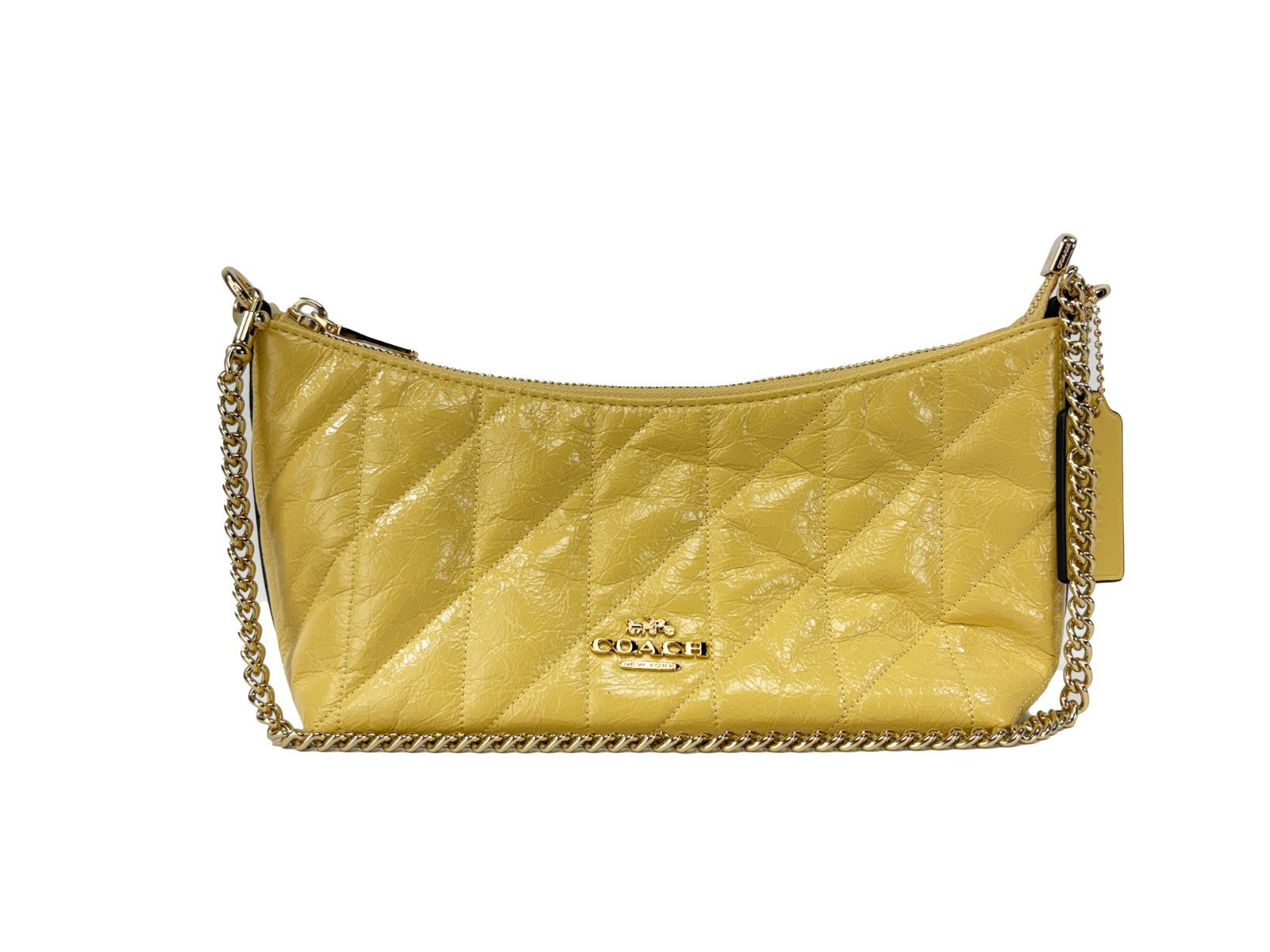 COACH Soft Yellow Leather Shoulder Bags