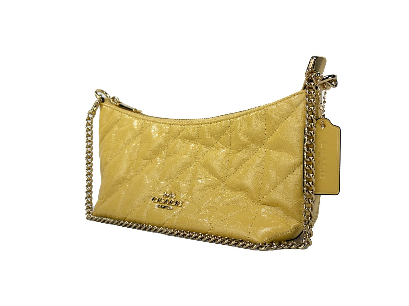 COACH Soft Yellow Leather Shoulder Bags