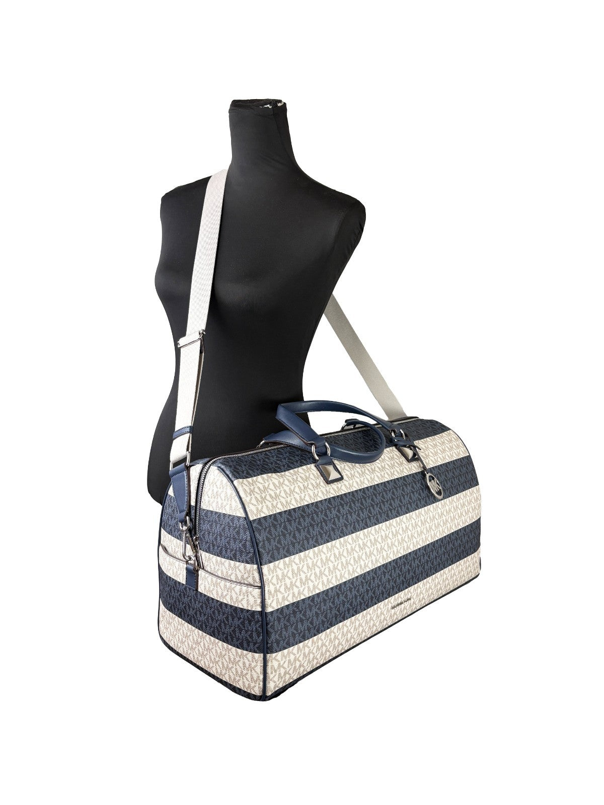 Michael Kors Navy PVC Weekender Bag