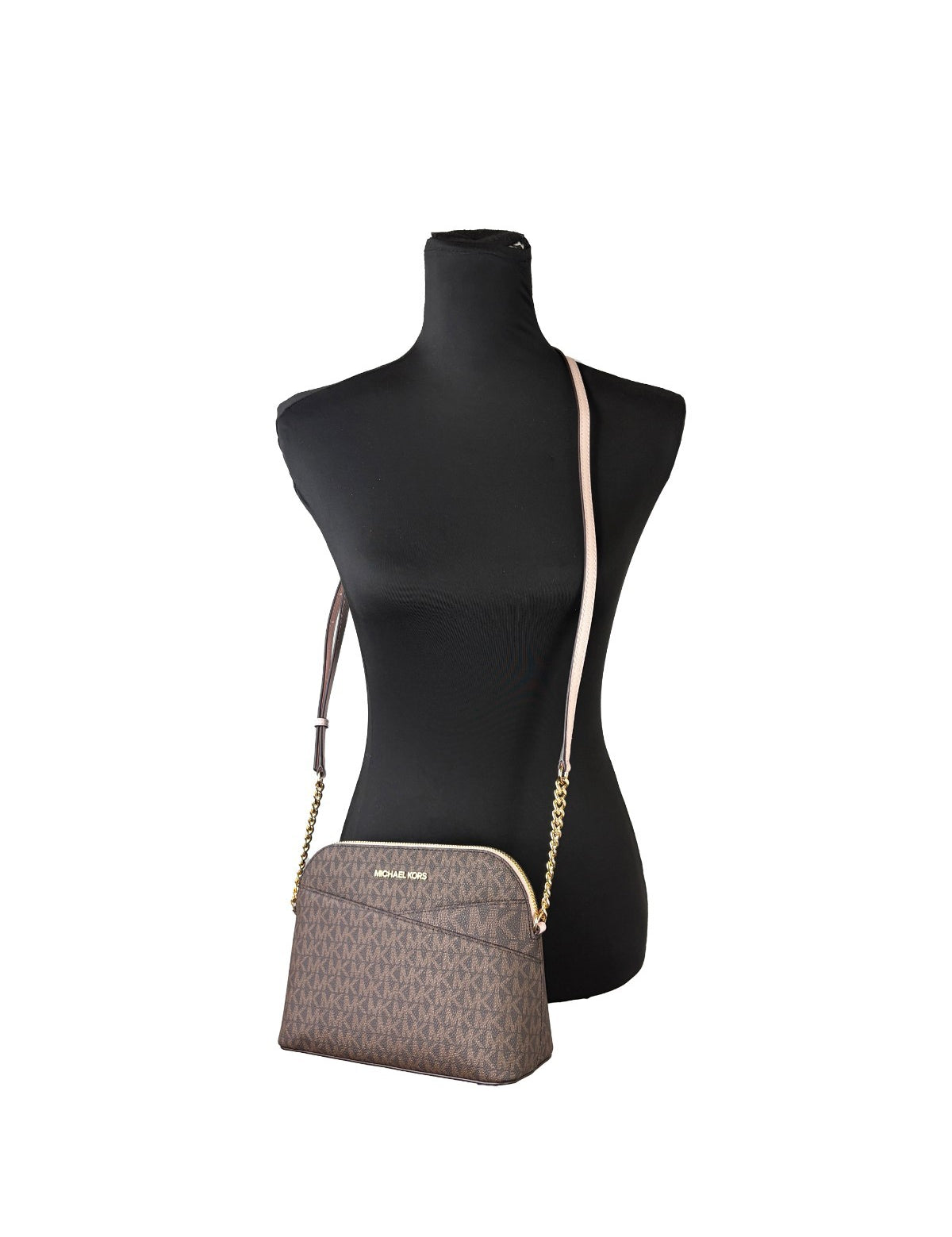  Powder Blush Saffiano Leather Crossbody Bag