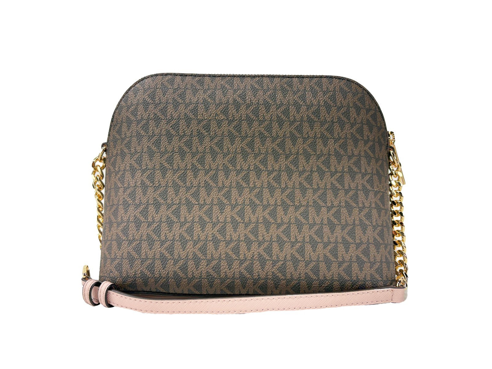 Michael Kors Brown / Powder Blush Saffiano Leather Crossbody Bag