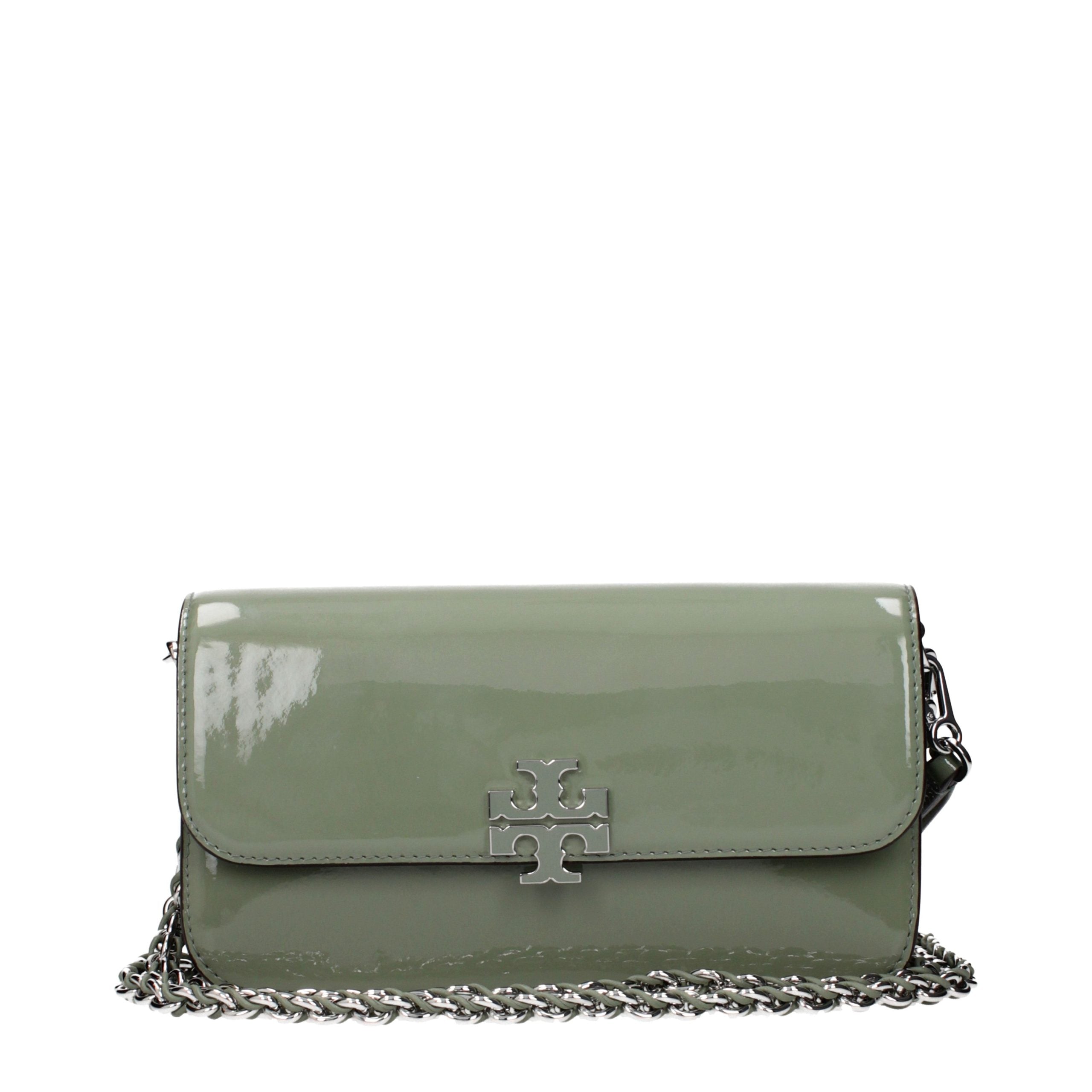 Tory Burch Green Patent Leather Handbag