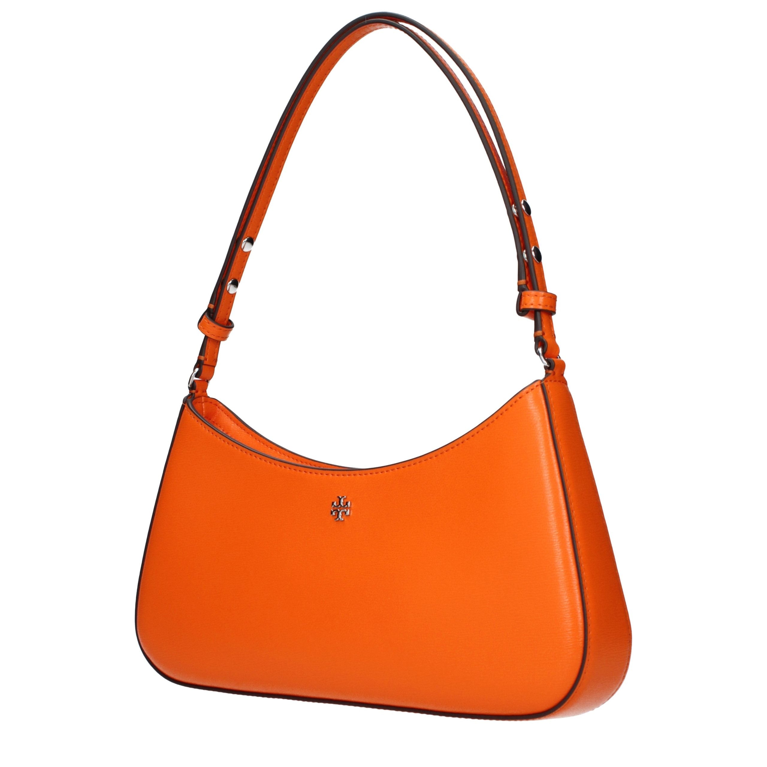 Tory Burch Orange Leather Shoulder Bags
