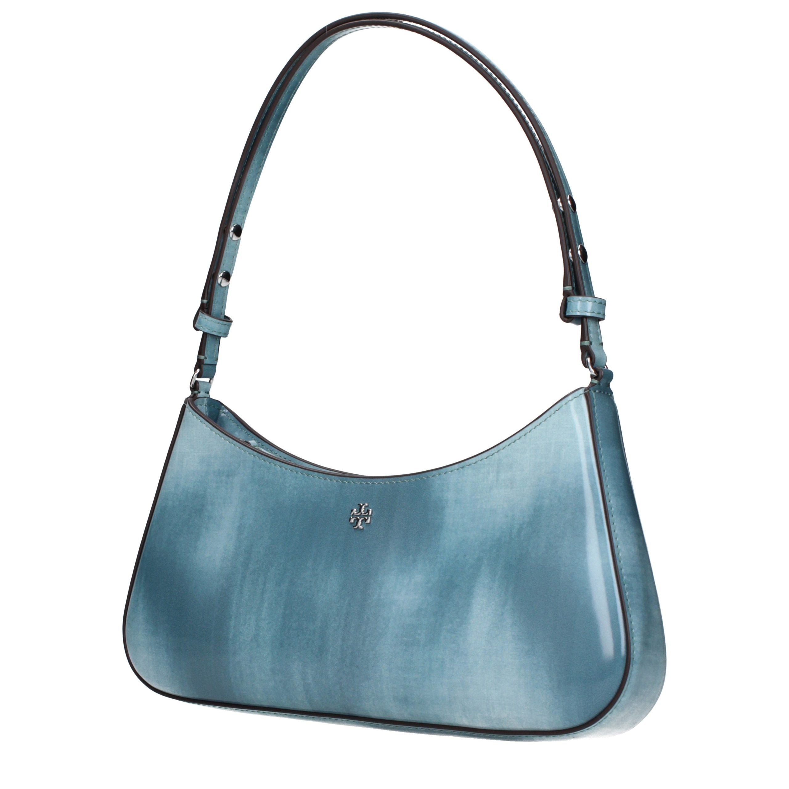 Tory Burch Blue Leather Shoulder Bags