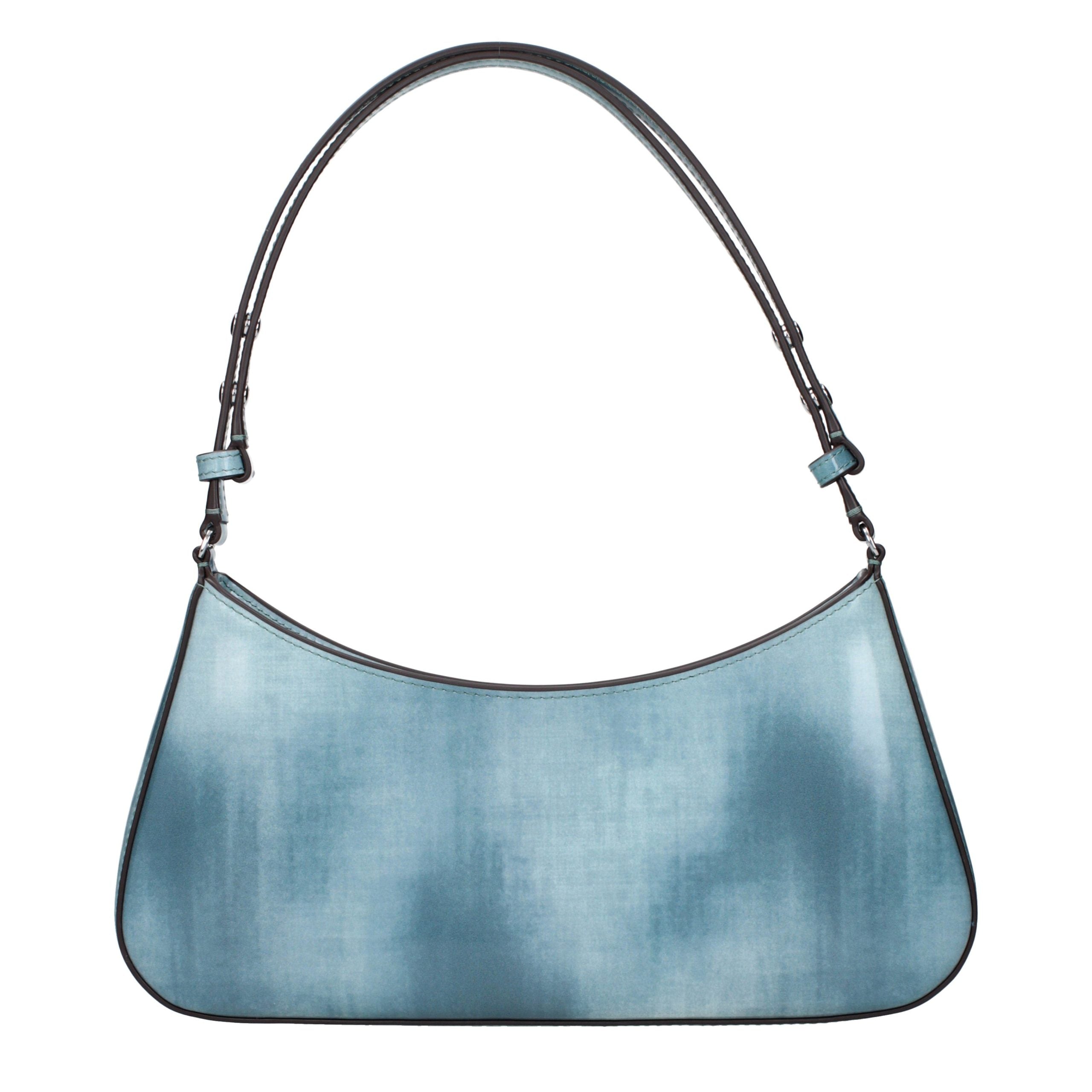 Tory Burch Blue Leather Shoulder Bags