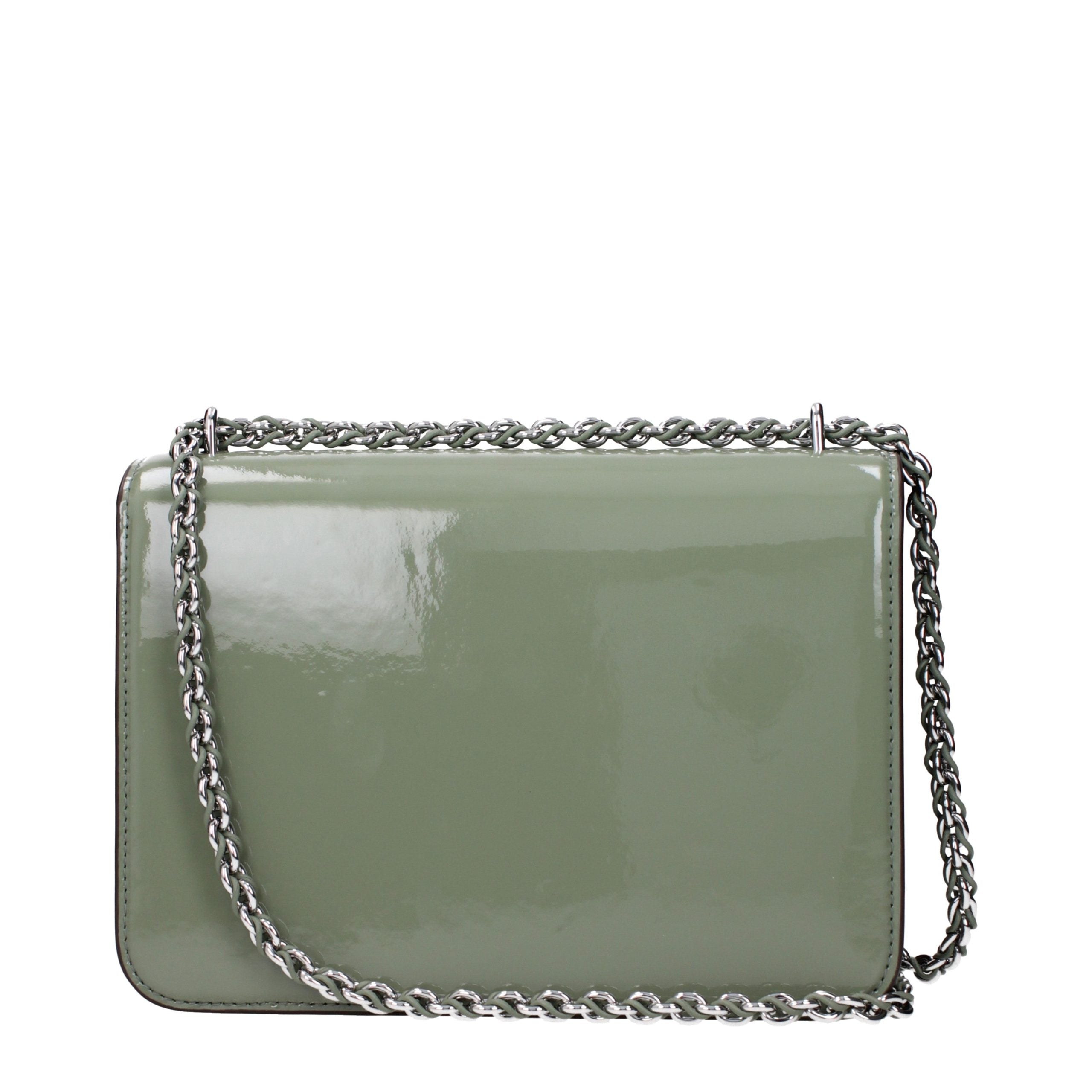 Tory Burch Green Patent Leather Shoulder Bags