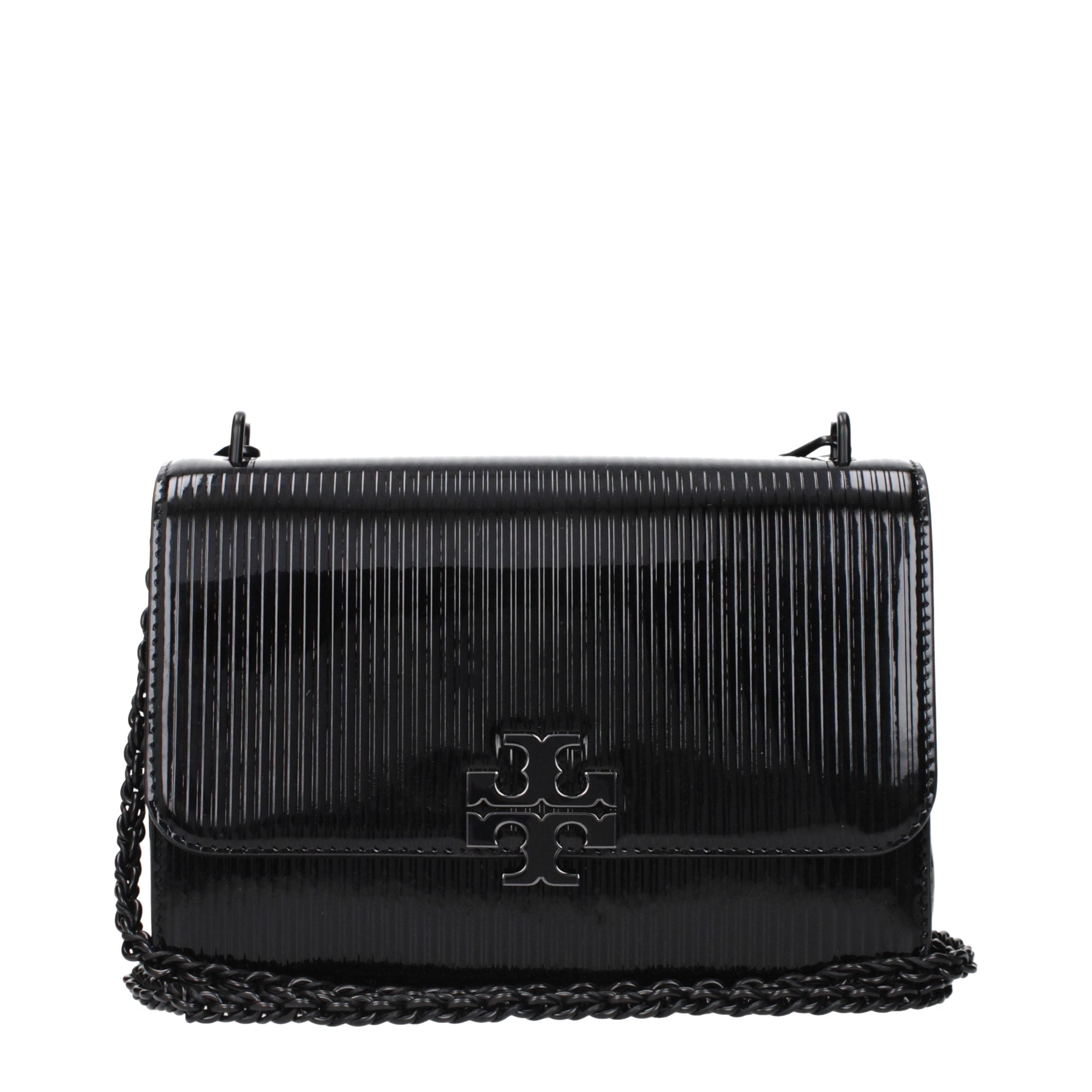 Tory Burch Black Patent Leather Crossbody Bag