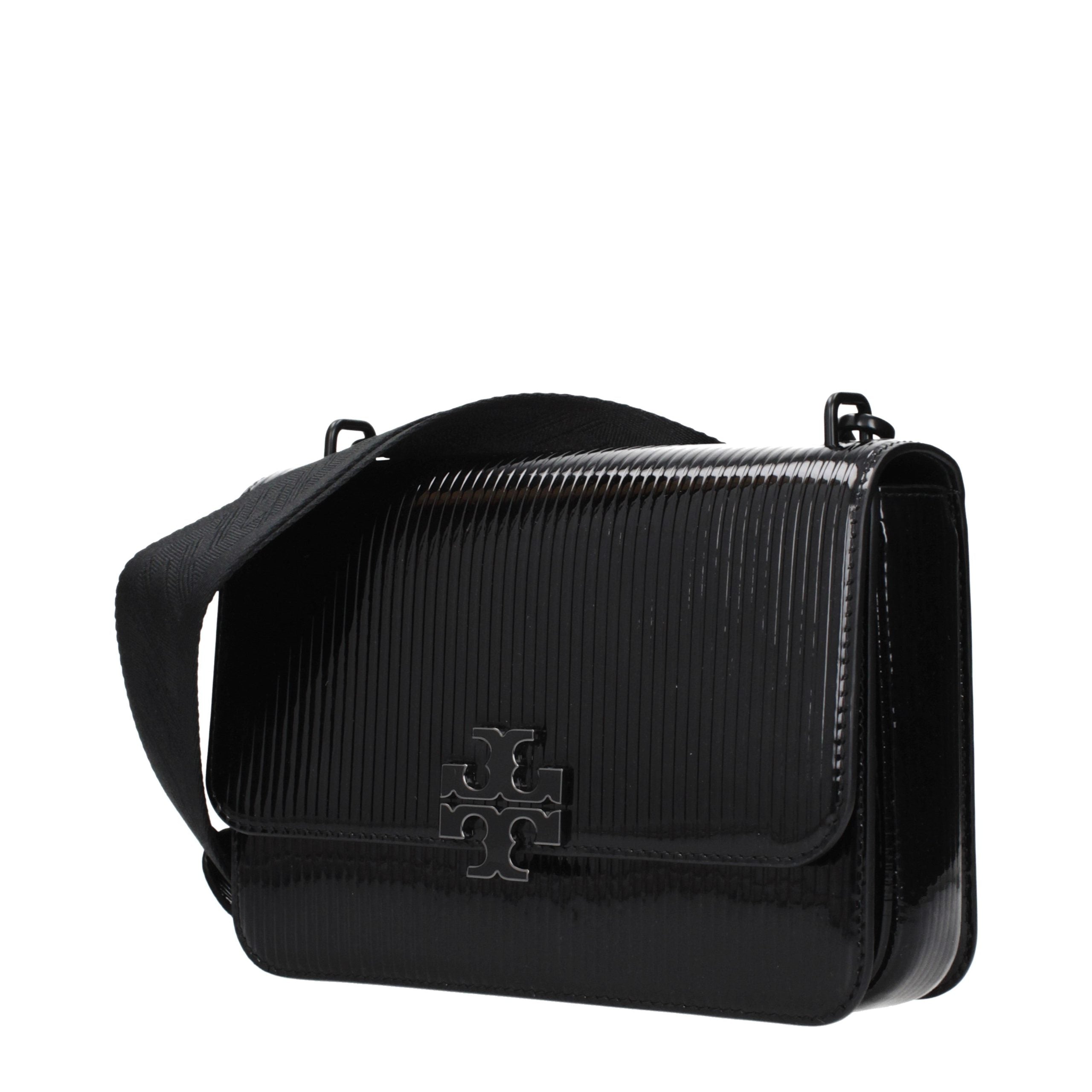 Tory Burch Black Patent Leather Crossbody Bag